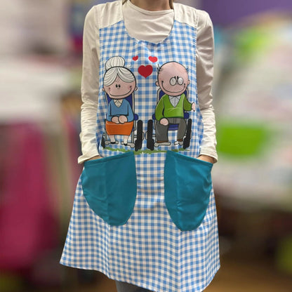 Cross Over Vest Style Apron with 2 Large Pockets