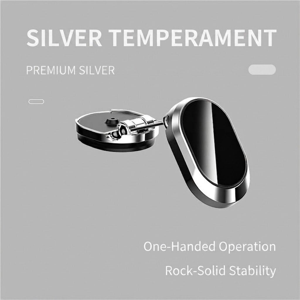 Foldable Magnetic Car Phone Holder - 360° Rotating, Adjustable Angle & Height Dashboard Mount