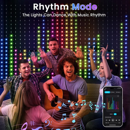 🎄✨ Turn Your Balcony Into A Giant LED Light Show! 📱Smart 400-LED Animated Mesh Screen