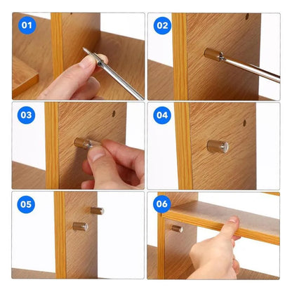 40 Count Self-Tapping Screws,Shelf Support Pegs,Shelf Pins with Non-Slip Sleeve