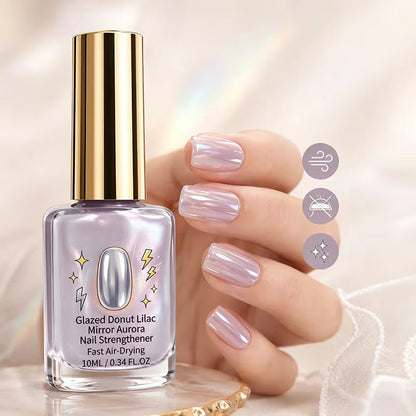 2PCS Lilac Glossy Mirror Nail Strengthener