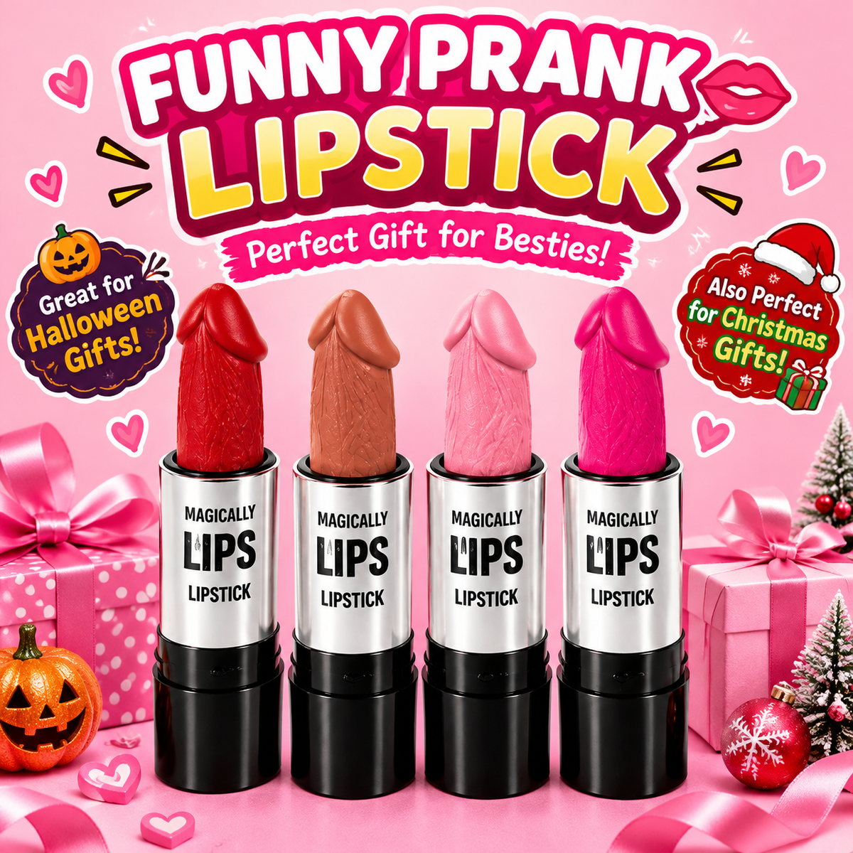 ⭐FUNNY LIPS PRANK LIPSTICK🎁Great for Halloween＆Christmas gag gifts for women
