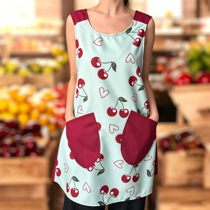 Cross Over Vest Style Apron with 2 Large Pockets