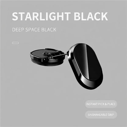 Foldable Magnetic Car Phone Holder - 360° Rotating, Adjustable Angle & Height Dashboard Mount