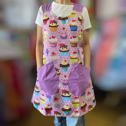 Cross Over Vest Style Apron with 2 Large Pockets