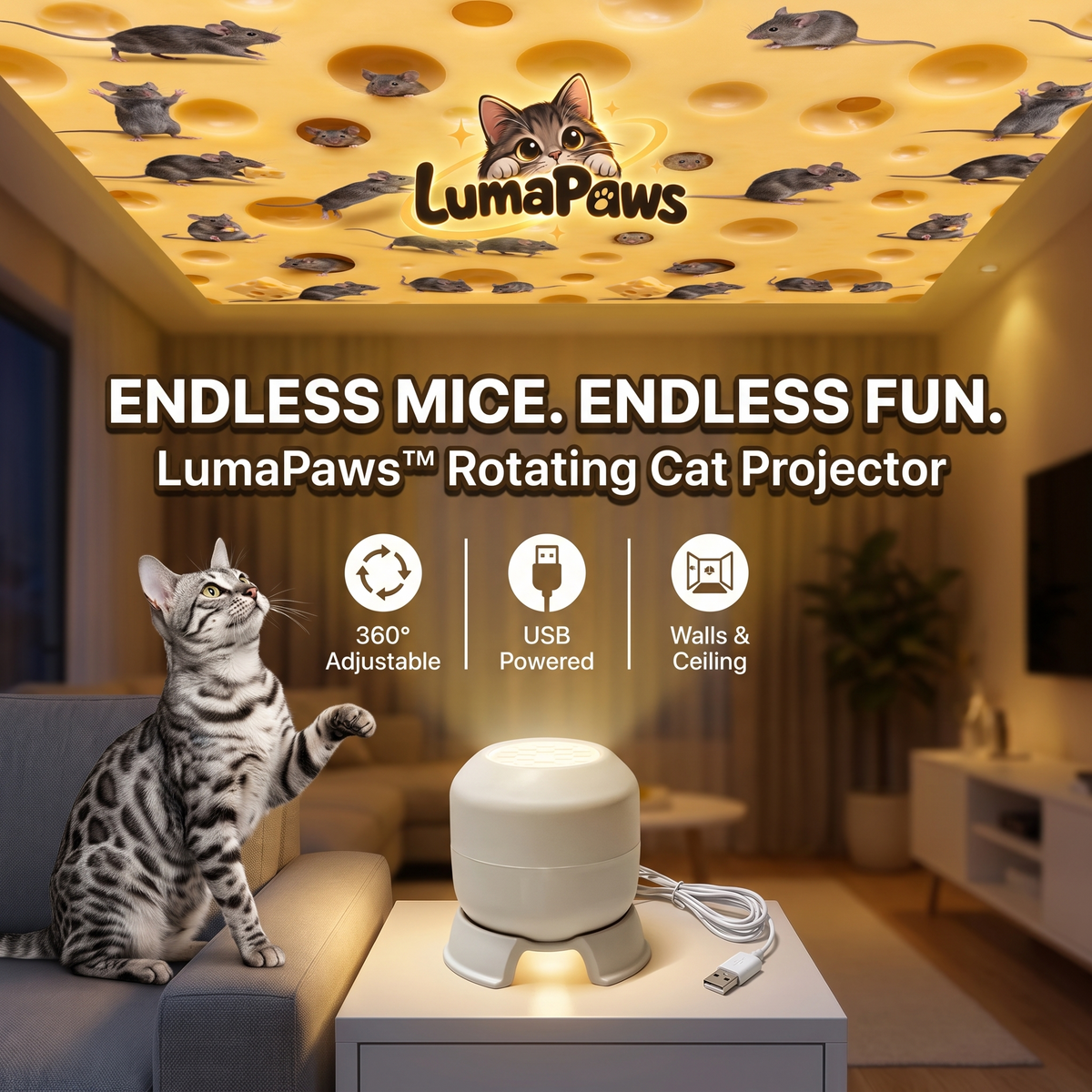 Rotating Cat Projector