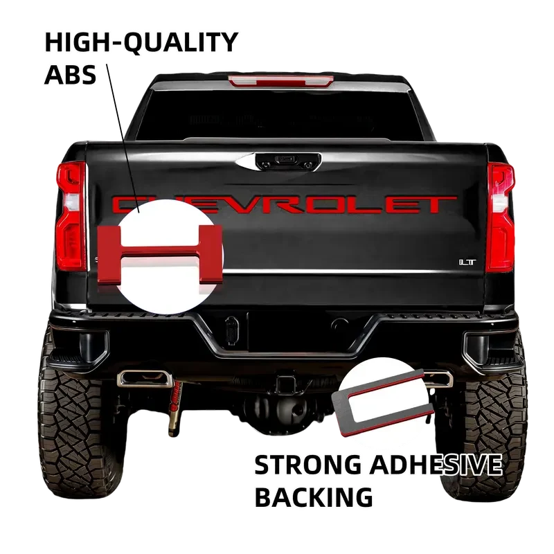 3D Raised Tailgate Letters – Premium ABS Overlay Trim Stickers