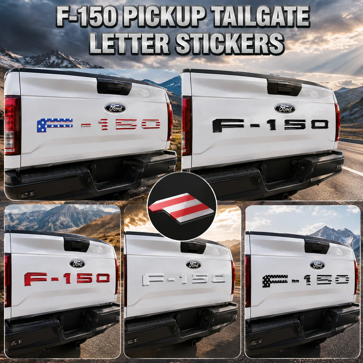 3D Raised Tailgate Letters – Premium ABS Overlay Trim Stickers