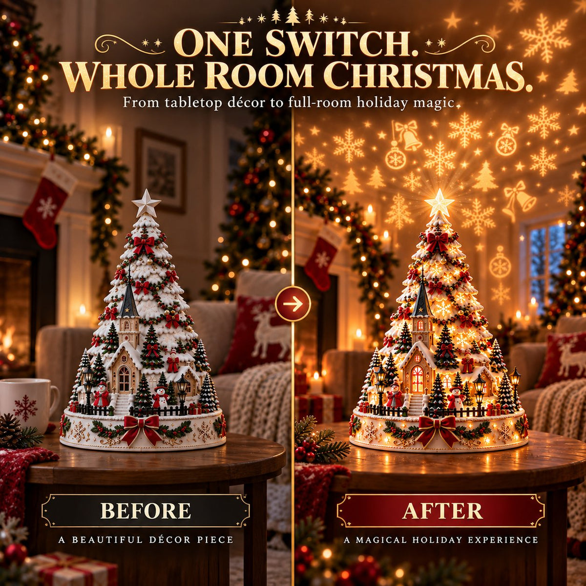 🎄🏆 60,000+ Sold - 🎄Christmas Village Lightscape Tree 🏆