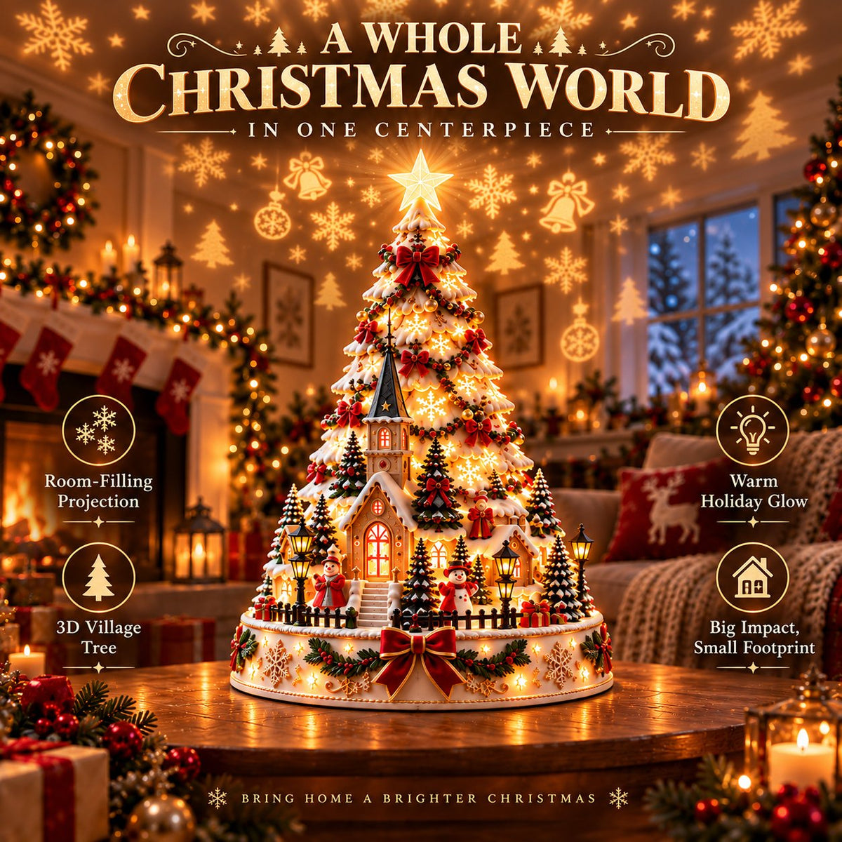 🎄🏆 60,000+ Sold - 🎄Christmas Village Lightscape Tree 🏆