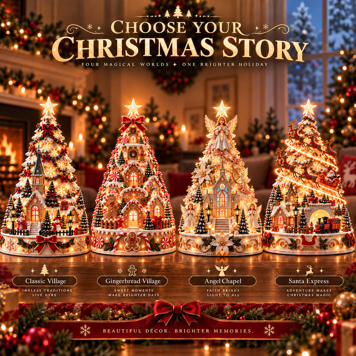 🎄🏆 60,000+ Sold - 🎄Christmas Village Lightscape Tree 🏆