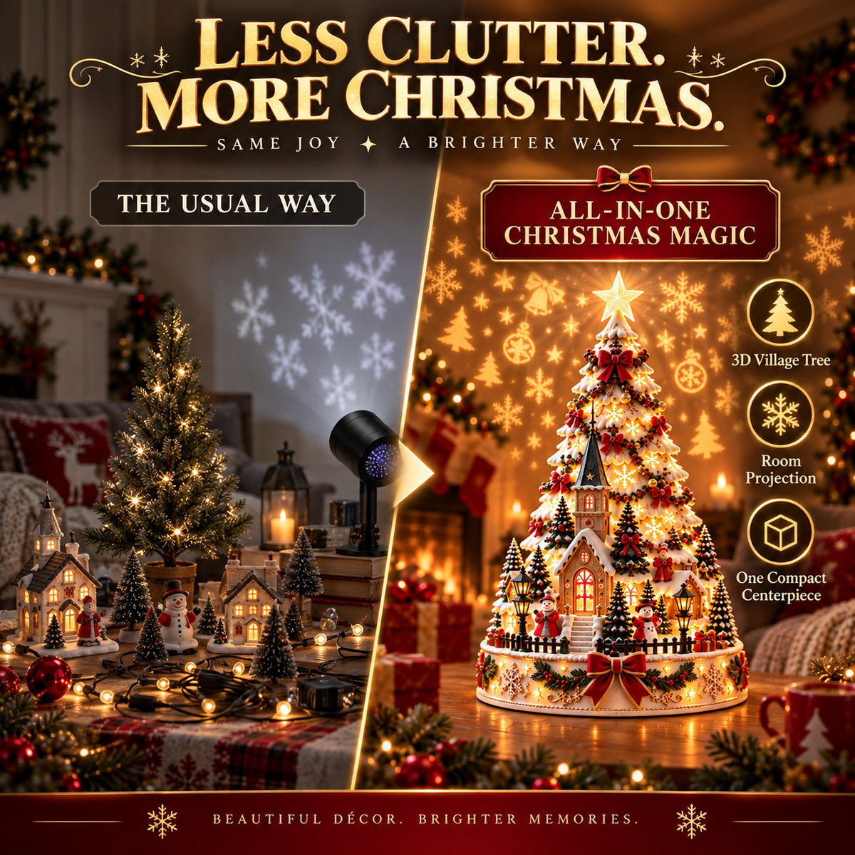 🎄🏆 60,000+ Sold - 🎄Christmas Village Lightscape Tree 🏆