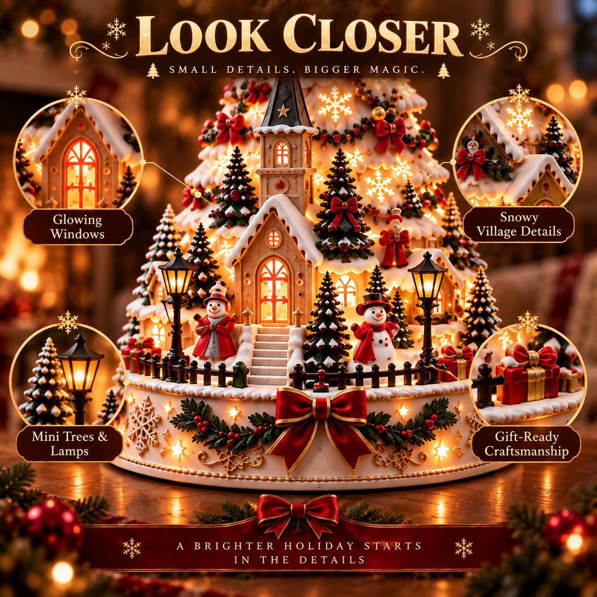 🎄🏆 60,000+ Sold - 🎄Christmas Village Lightscape Tree 🏆
