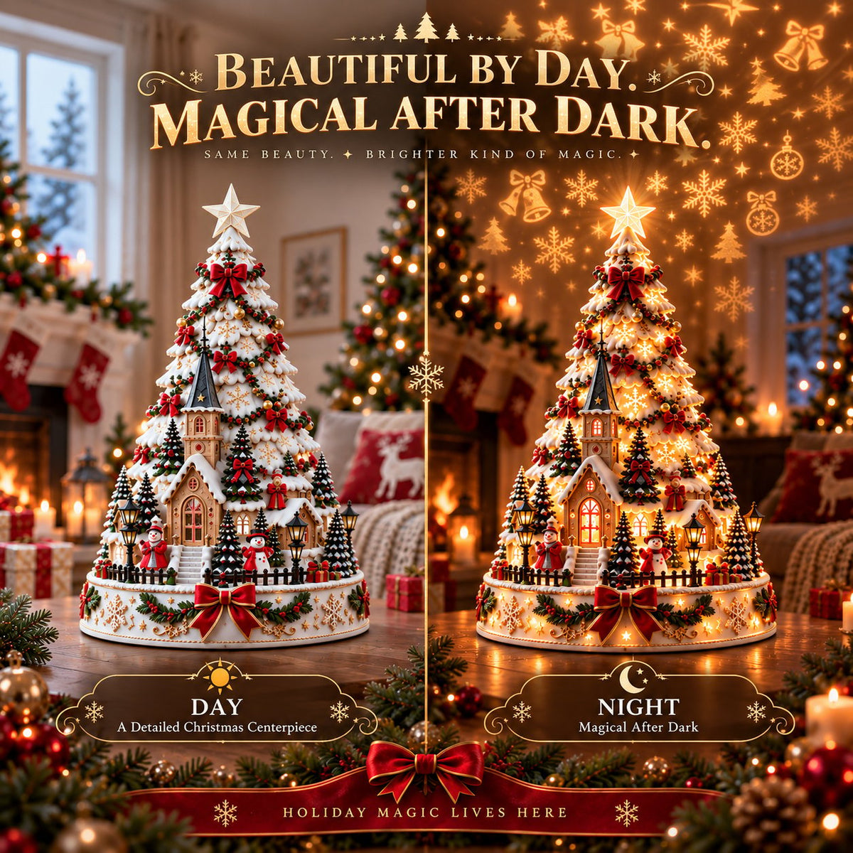 🎄🏆 60,000+ Sold - 🎄Christmas Village Lightscape Tree 🏆