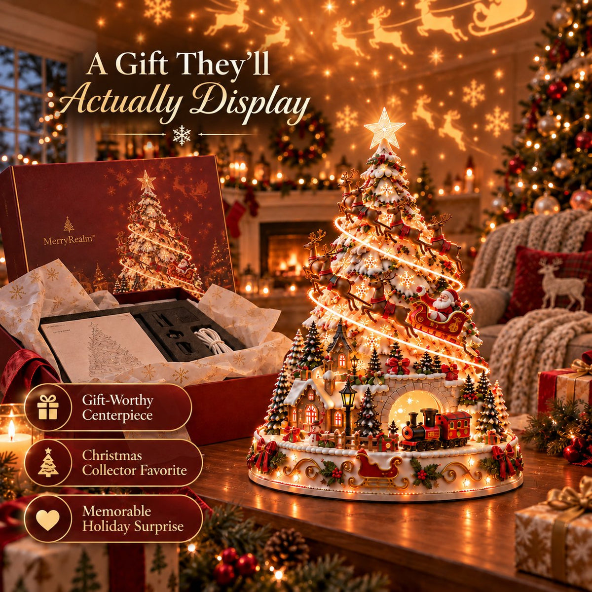 🎄🏆 60,000+ Sold - 🎄Christmas Village Lightscape Tree 🏆