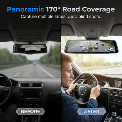 Dual Lens Rearview Mirror Dash Cam