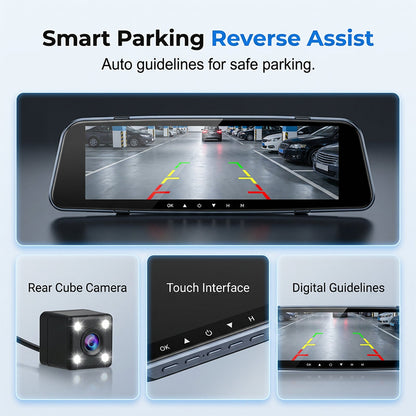 Dual Lens Rearview Mirror Dash Cam