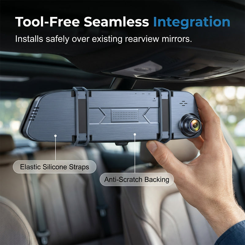 Dual Lens Rearview Mirror Dash Cam