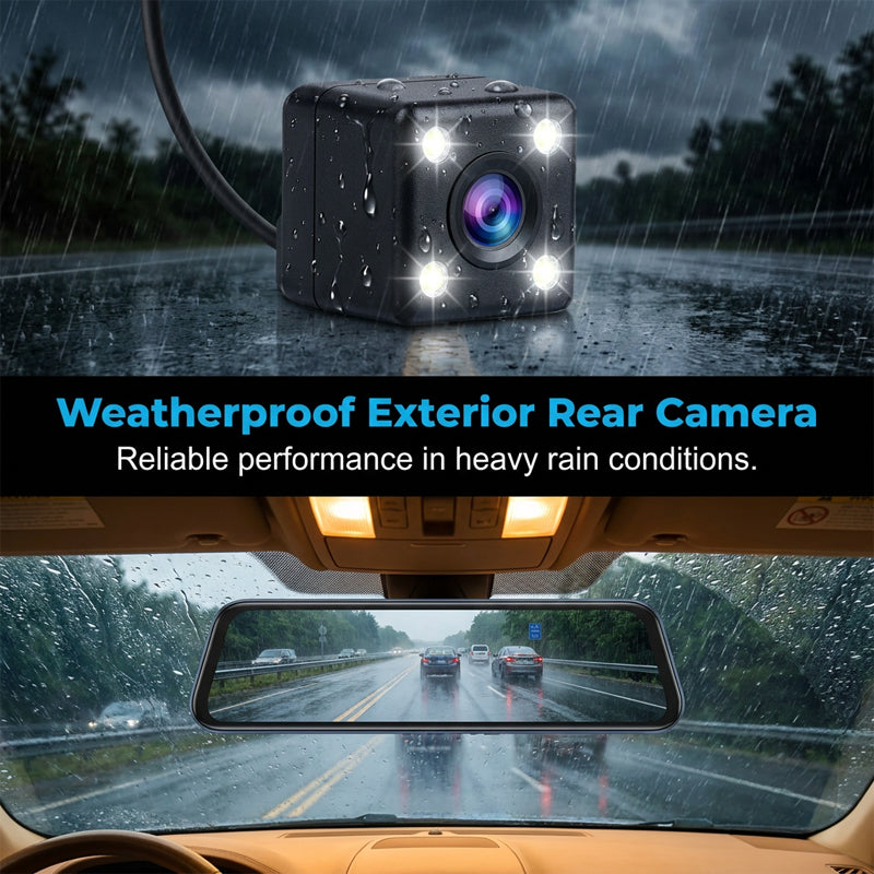 Dual Lens Rearview Mirror Dash Cam