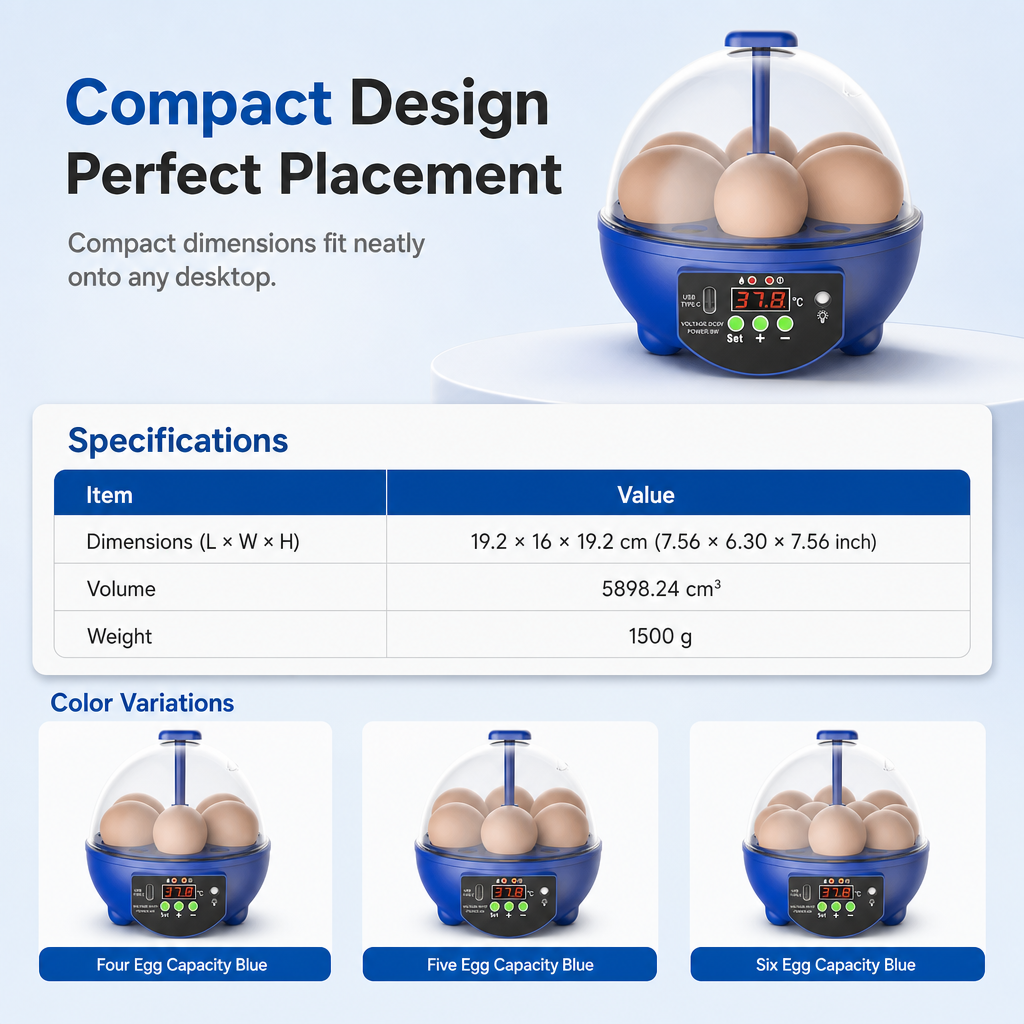 🐣 USB Automatic Mini Egg Incubator - Digital Temperature Control Poultry Hatching Box 🐥