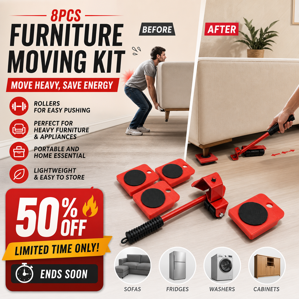 🎁2026 New Arrivals 50% OFF💥Furniture Moving System – lift & slide up to 800 lbs, 360° rotation, floor-friendly pads. Move heavy furniture easily by yourself! 🛡️💪